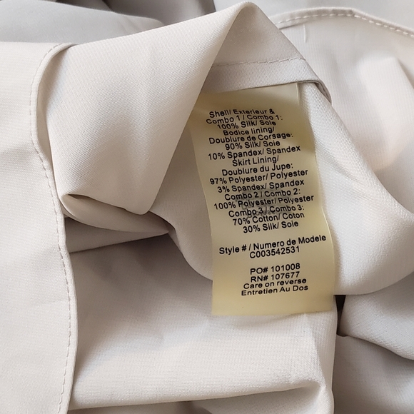 alice + olivia ivory white sequined ruffled dress - Picture 7 of 8